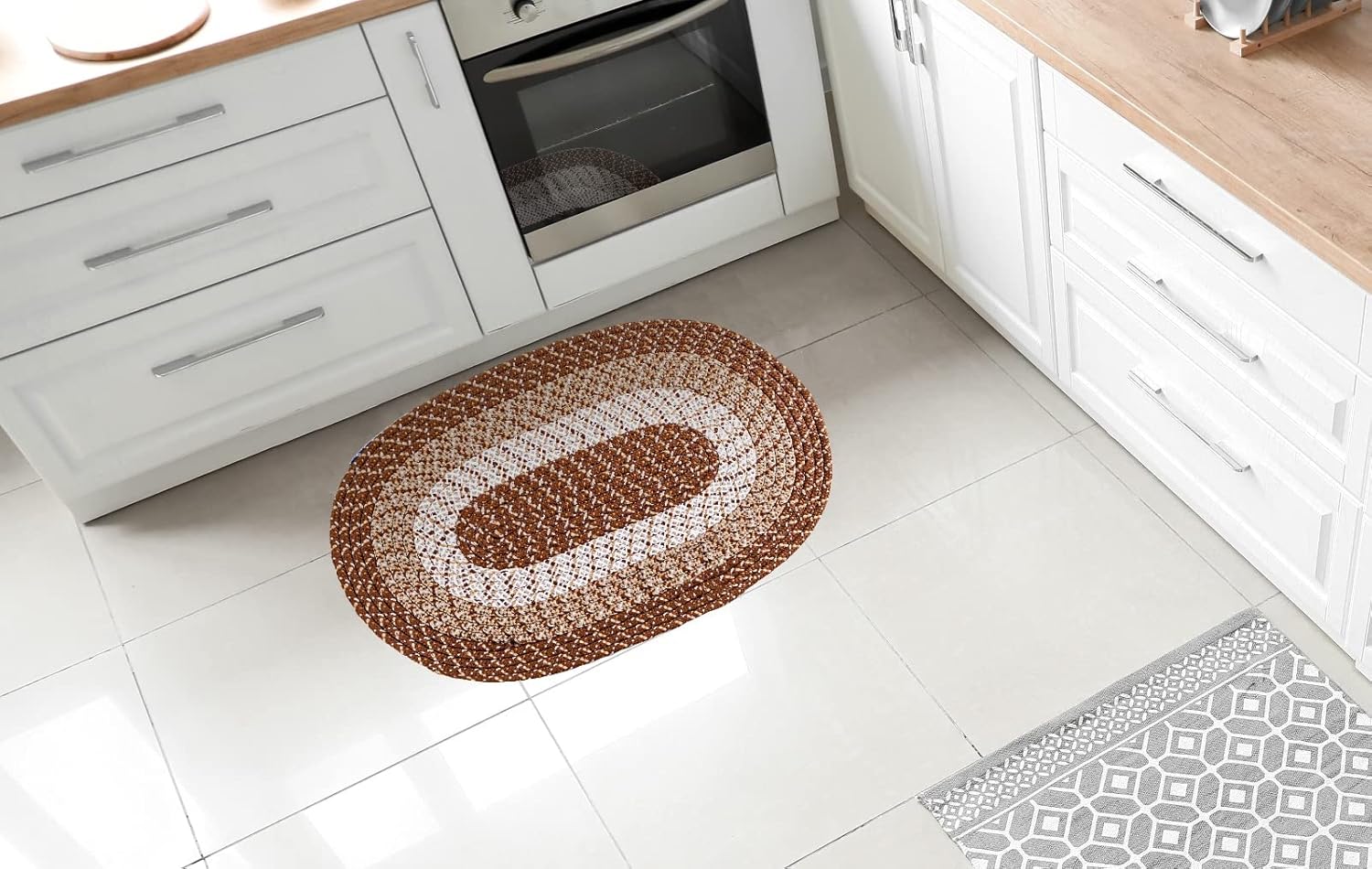 Alfombra Trenzada 18×28 (Tan)