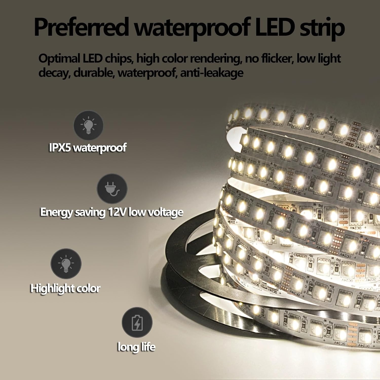 Espejo de baño LED con luz delantera y trasera, 3 colores de temperatura y retroiluminación regulable, luces dobles, espejo de tocador LED para