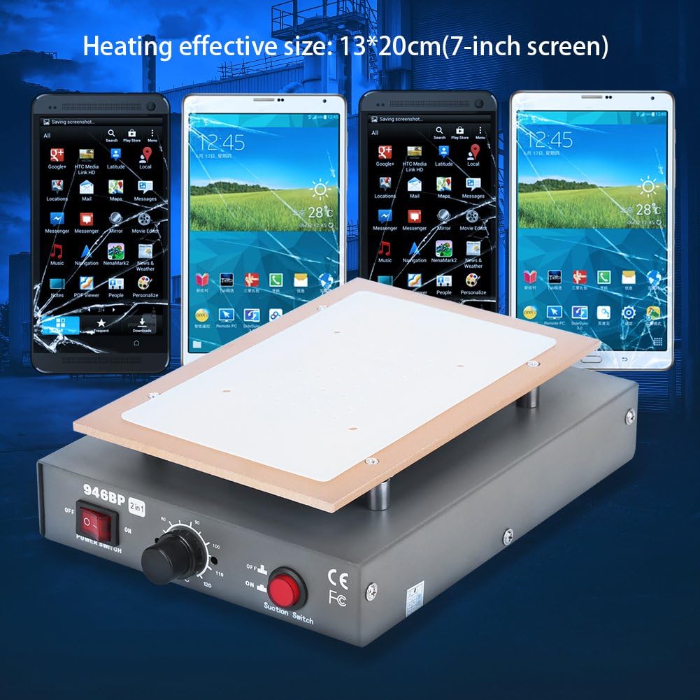Separador de pantalla LCD digital, enchufe de 110 V de EE. UU. Máquina separadora de pantalla táctil LCD de 7 pulgadas, bomba de succión incorporada