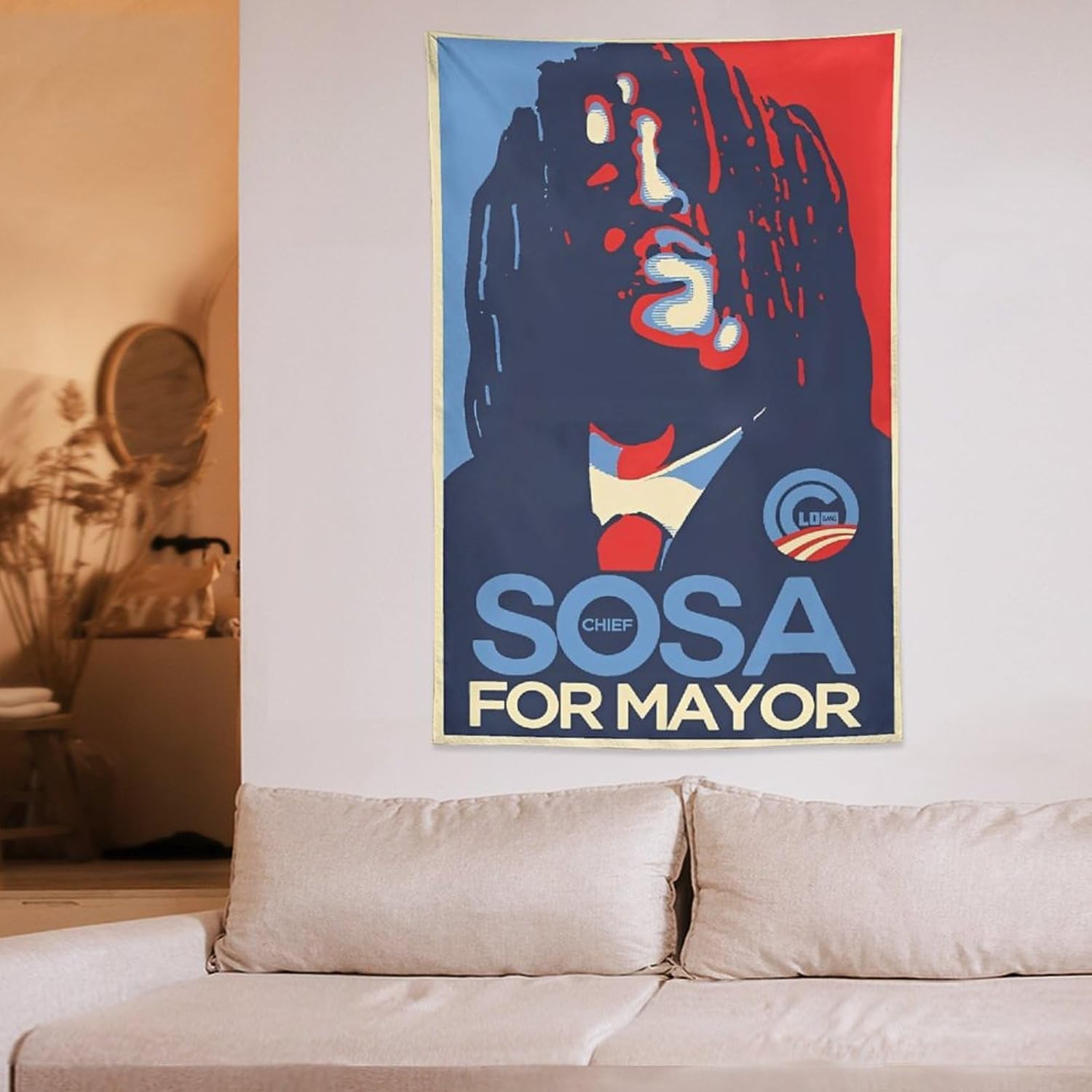 NOsawa Tapiz de rapero cantante para dormitorio, jefe, decoración del hogar, álbum de pared, divertido póster colgante con imagen, impresión de sala