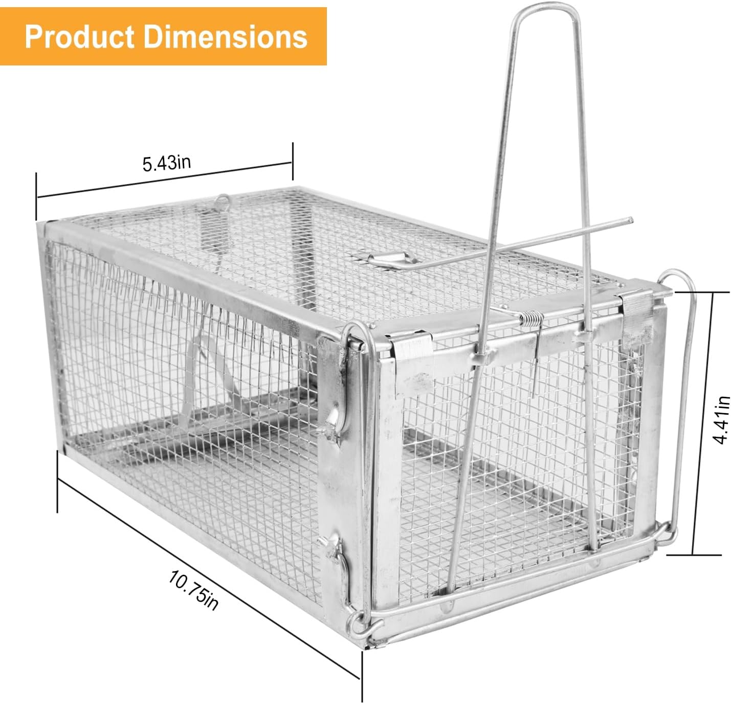 Trampa humana para ratas, pequeña trampa de ardilla viva de 1 puerta que funciona para interiores y exteriores, fácil de atrapar y liberar trampa de