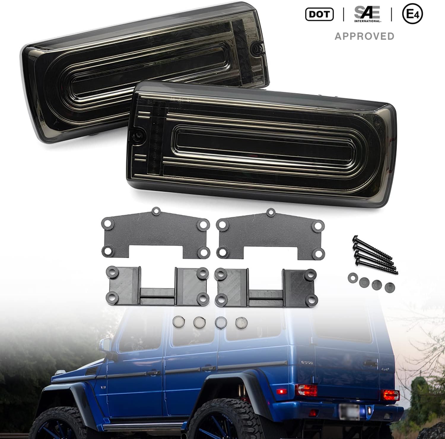 NSLUMO Luces traseras dinámicas LED estilo W463A W464 para Mercedes Clase G Benz G500 G550 G55 G63 AMG LED completo señal de giro secuencial
