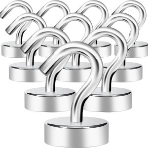 Neosmuk Ganchos magnéticos, imanes de tierra resistentes de 30 libras con gancho para refrigerador, gancho de crucero extra fuerte para colgar, Neosmuk Ganchos magnéticos, imanes de tierra resistentes de 30 libras con gancho para refrigerador, gancho de crucero extra fuerte para colgar,