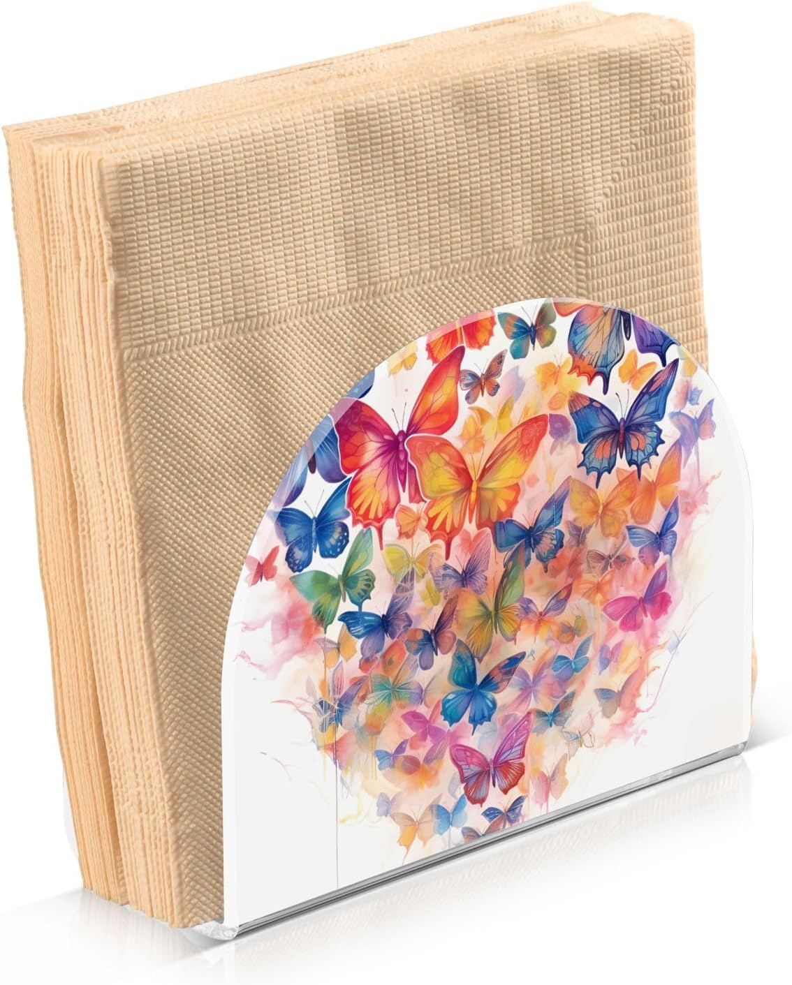 Napkin Holders for Table Paper Napkins Dispenser Kitchen Bathroom Butterflies Standing Decorative Acrylic