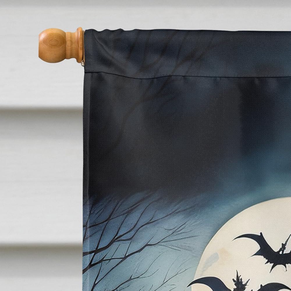 Caroline’s Treasures DAC2055CHF Siberian Husky Spooky Halloween House Flag Large Porch Sleeve Pole Decorative Outside Yard Banner Artwork Wall
