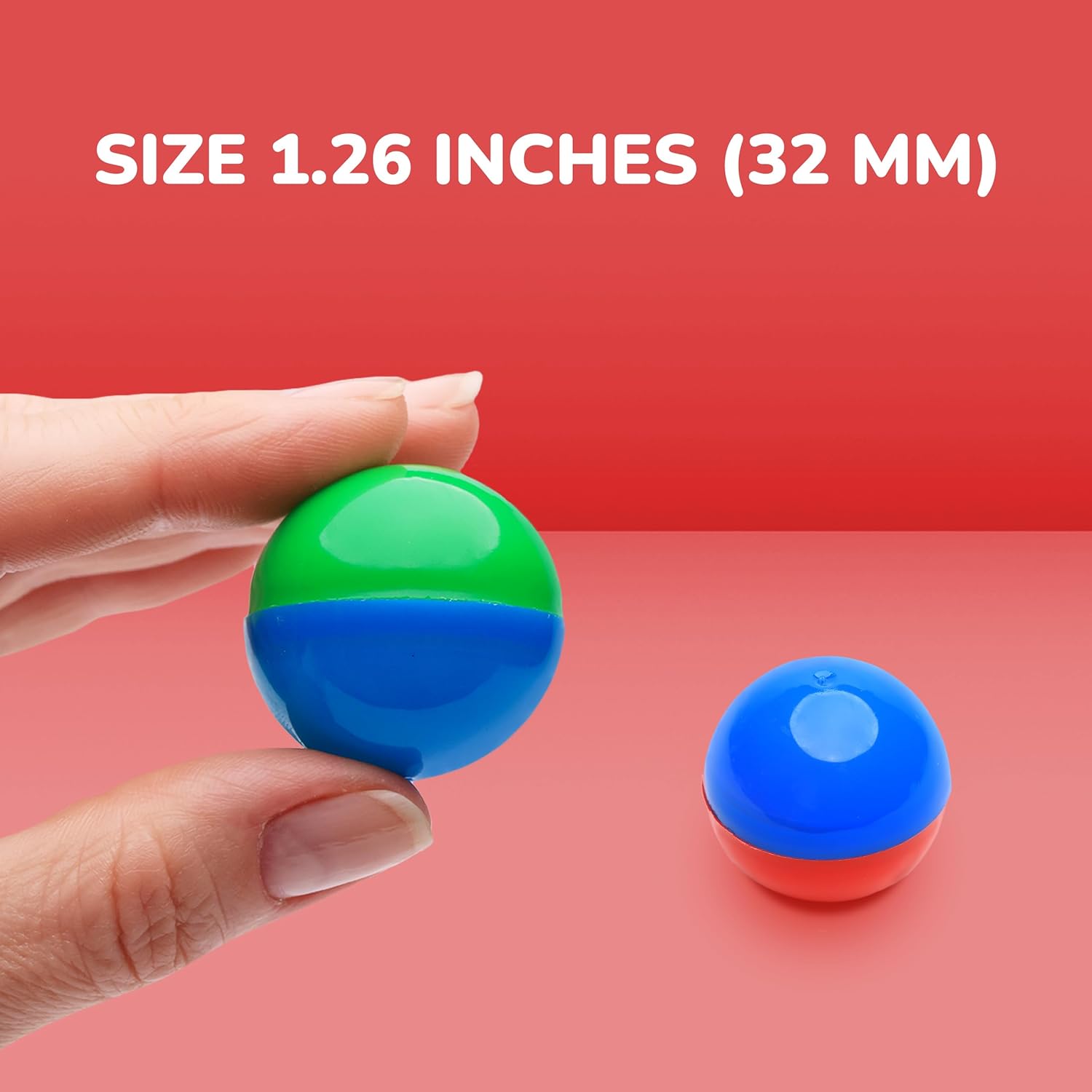 Máquina expendedora de cápsulas, cápsulas redondas de colores, 100 unidades vacías de 1.26 pulgadas, cápsulas de máquina de chicles a granel,