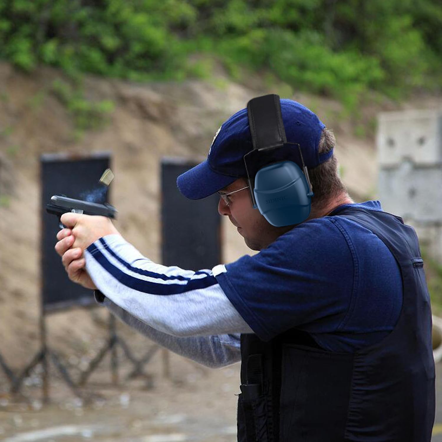 Protección auditiva delgada de 34 dB  Orejeras de diseño especial, peso más ligero y máxima protección auditiva