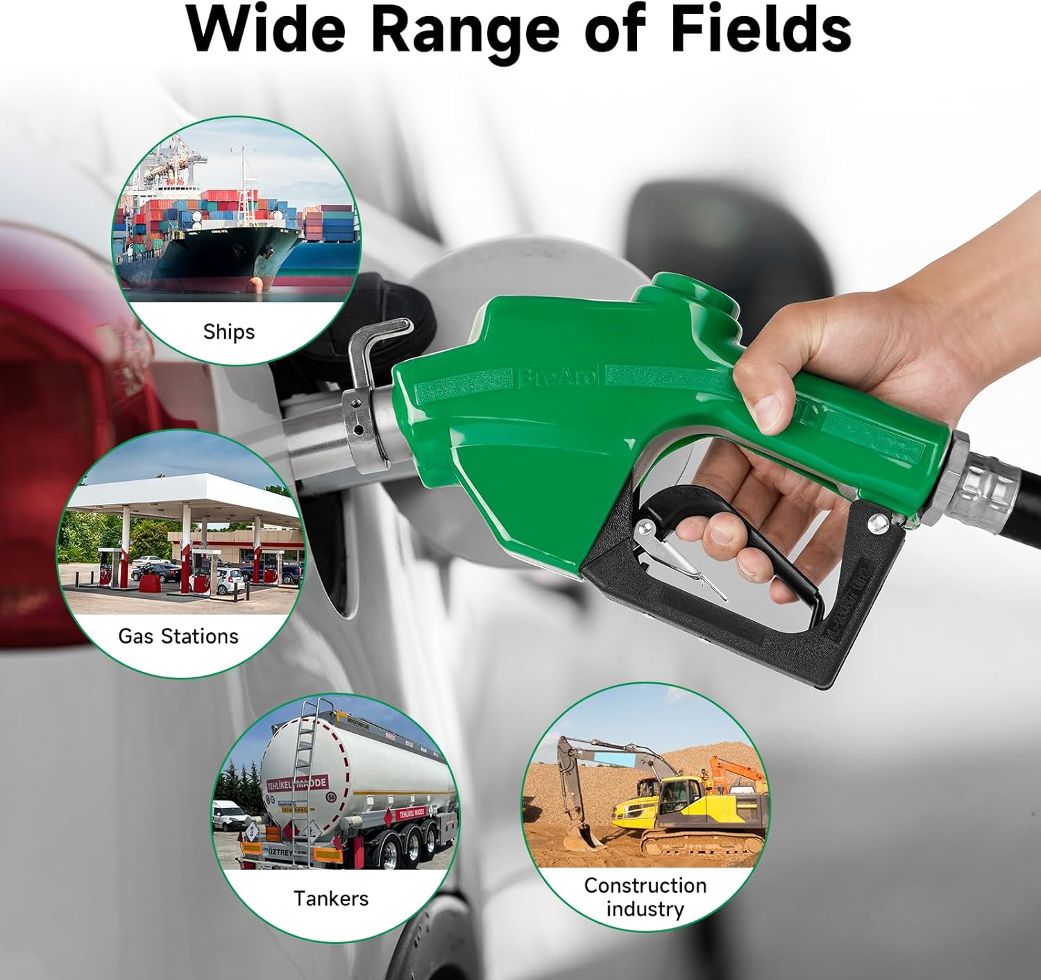 Boquilla de combustible de 1 pulgada con apagado automático, boquilla de transferencia de combustible, caudal máximo de 30 GPM con cuerpo de