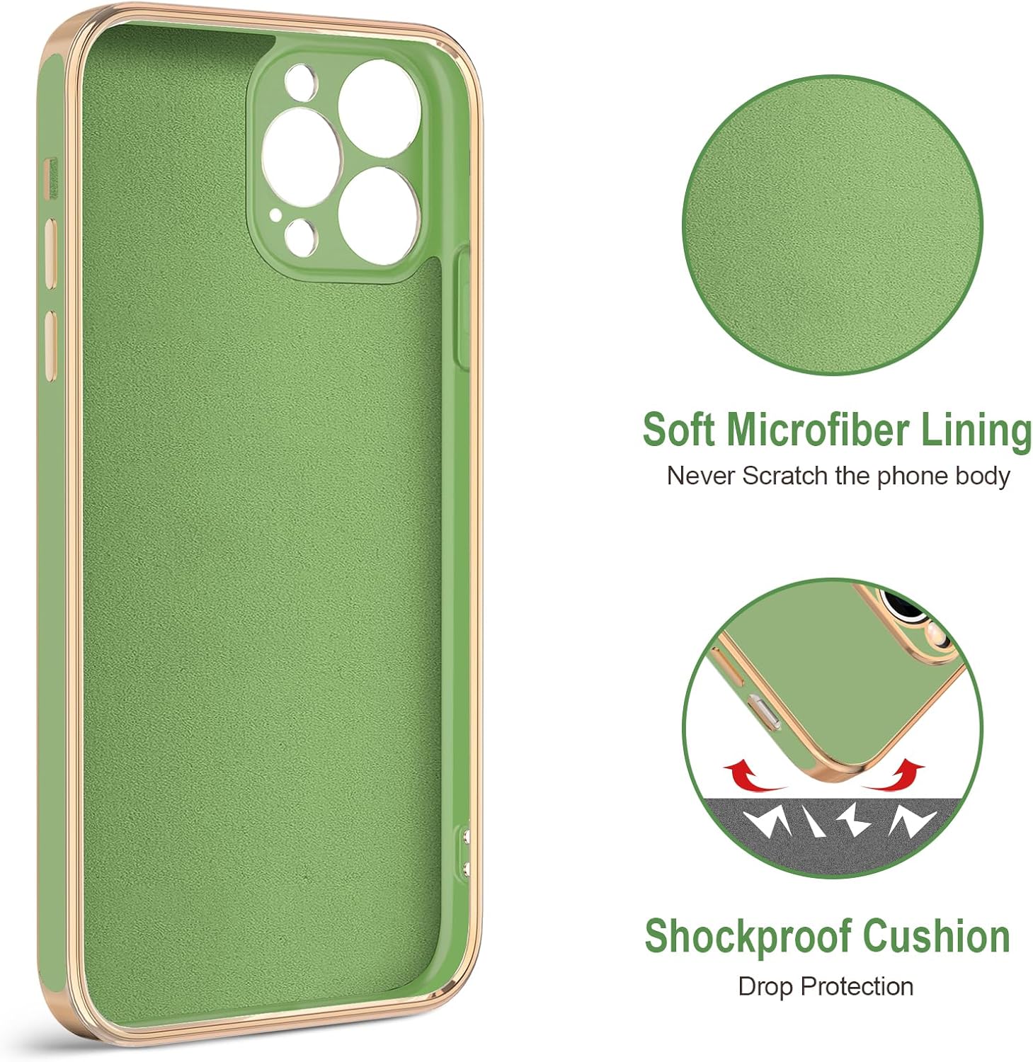 Hython Funda para iPhone 12 Pro con soporte de anillo, soporte de anillo giratorio de 360, soporte magnético, chapado en oro rosa, TPU suave,