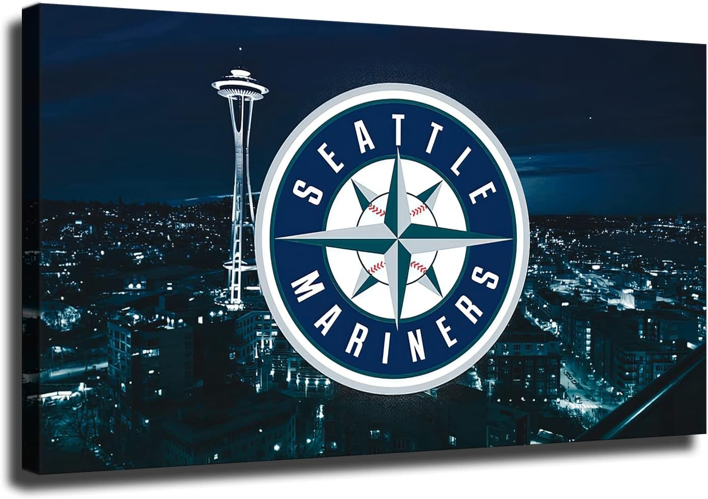 Póster de béisbol de los Seattle Mariners de béisbol, lienzo deportivo, diseño de arte de pared, decoración del hogar (sin marco, 16 x 24 pulgadas)