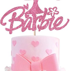 1 paquete de decoración de pastel de princesa con purpurina rosa para baby shower, despedida de soltera, boda, boda, temática de princesa, fiesta de 1 paquete de decoración de pastel de princesa con purpurina rosa para baby shower, despedida de soltera, boda, boda, temática de princesa, fiesta de