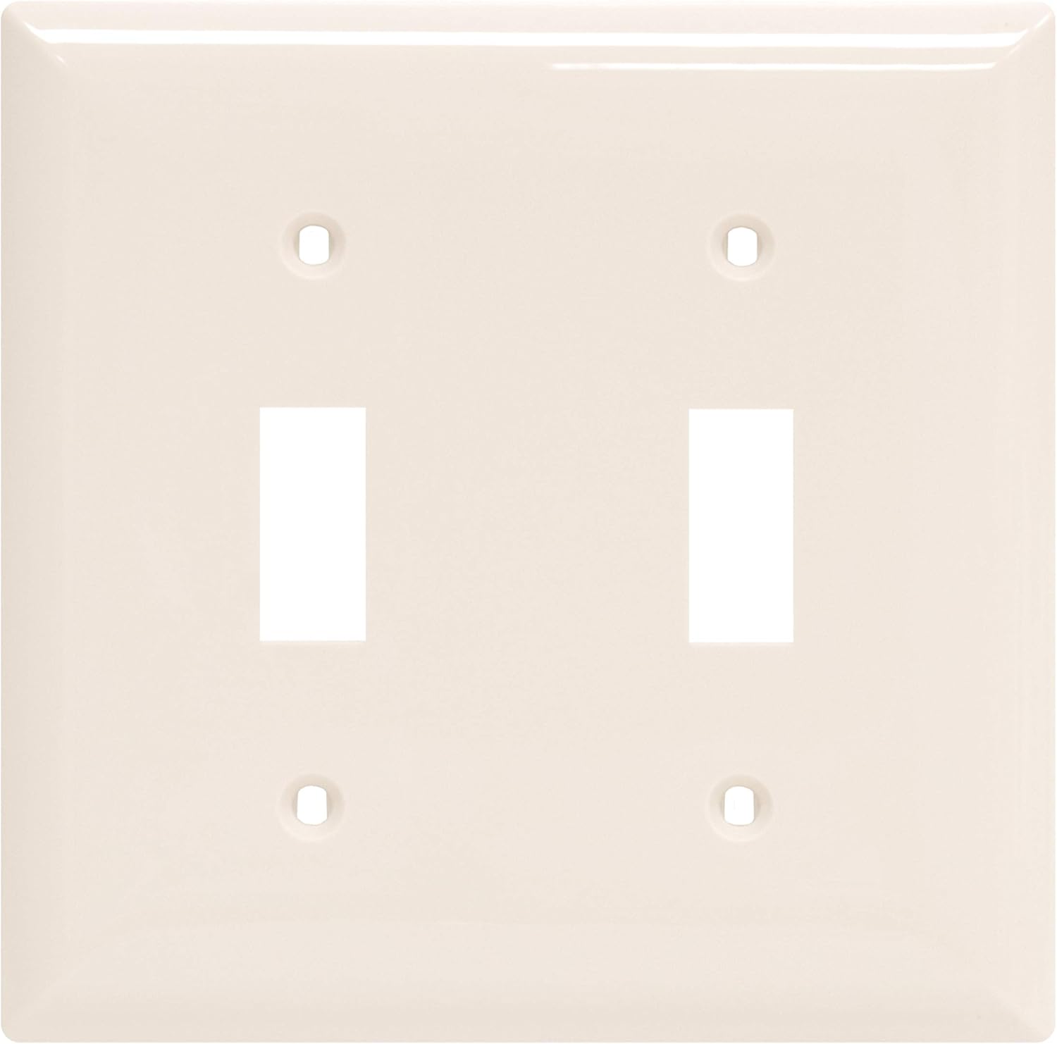 Power Gear – Placa para interruptor doble en pared, gran tamaño, color almendra claro