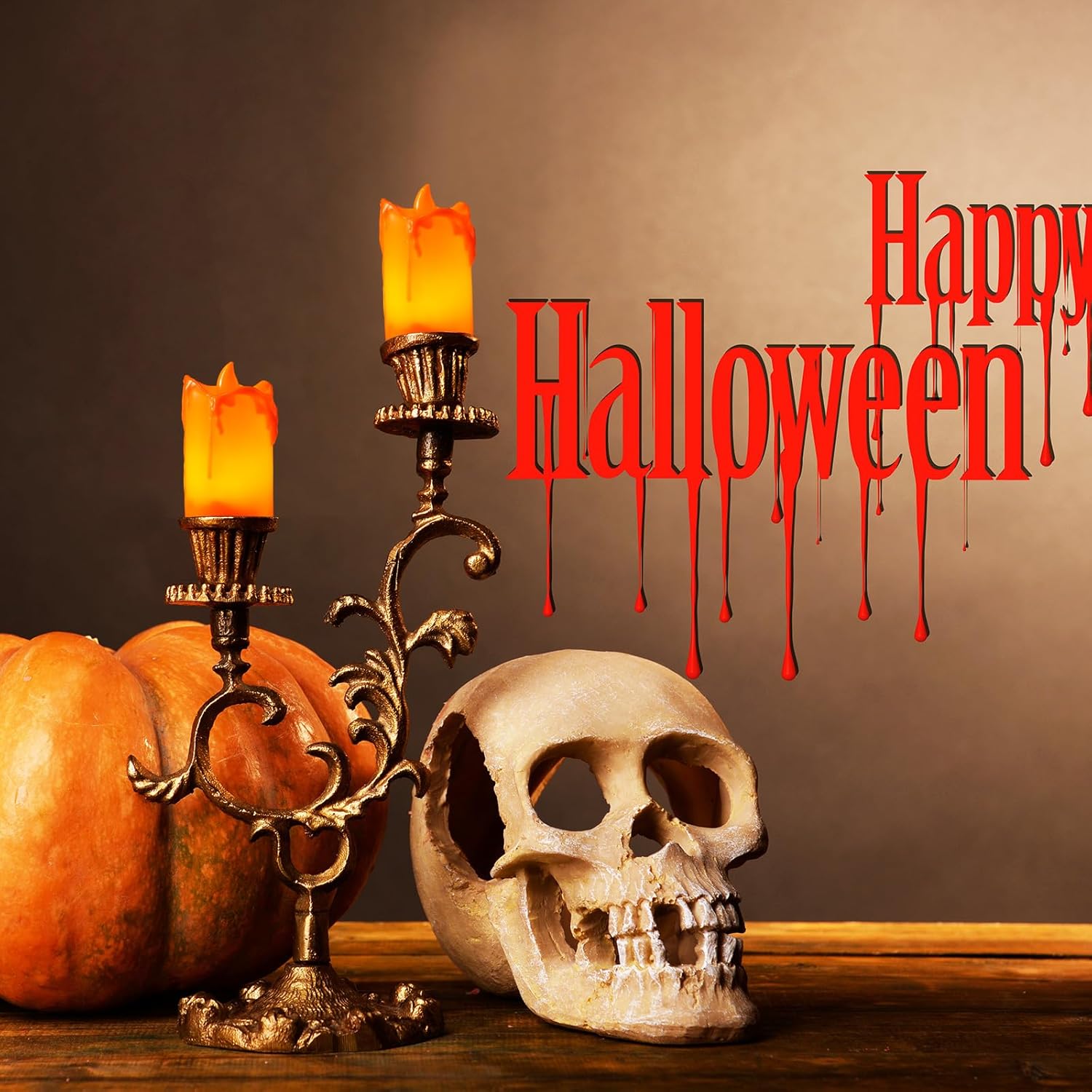 Paquete de 24 velas de té de Halloween, velas votivas sin llama derretidas sin llama, velas de té automáticas que funcionan con pilas, velas