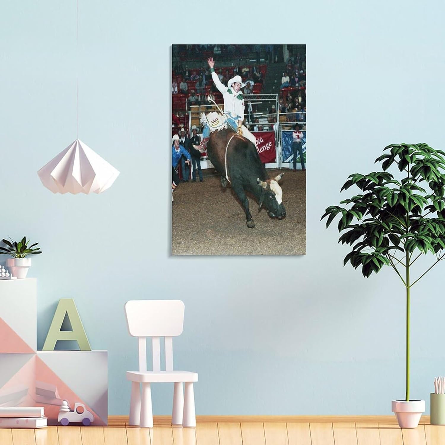 YokimA Lane Frost Riding Bull Poster Pintura Decorativa Lienzo Arte de Pared Pósters de Sala de Estar Dormitorio Pintura 12 x 18 pulgadas (11.8 x