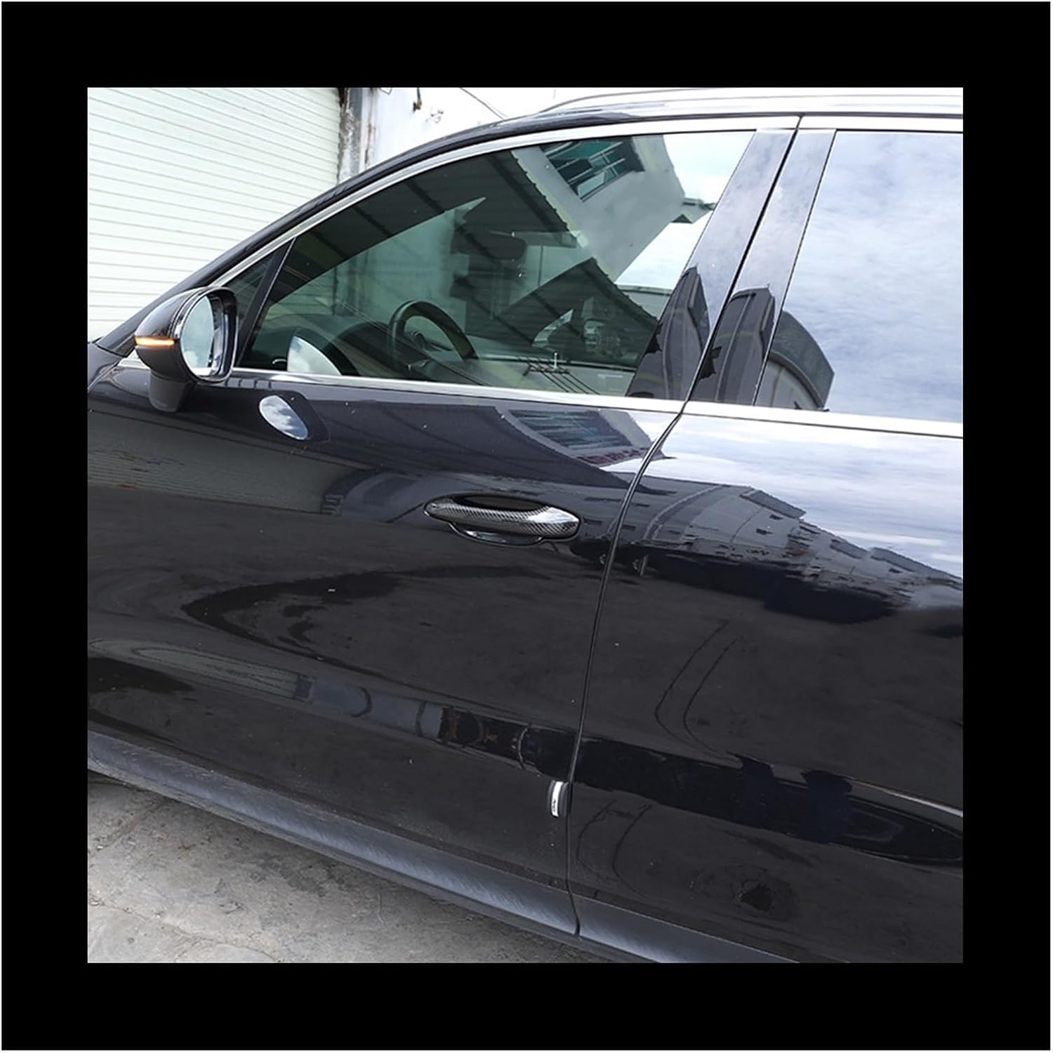 AkosOL Compatible con Porsche Macan 2014-2023 de fibra de carbono seca para manija de puerta exterior de automóvil, accesorios adhesivos (sin
