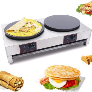 Máquina eléctrica comercial para crepas de 33 pulgadas con temperatura ajustable, máquina de panqueques de acero inoxidable, máquina de panqueques Máquina eléctrica comercial para crepas de 33 pulgadas con temperatura ajustable, máquina de panqueques de acero inoxidable, máquina de panqueques
