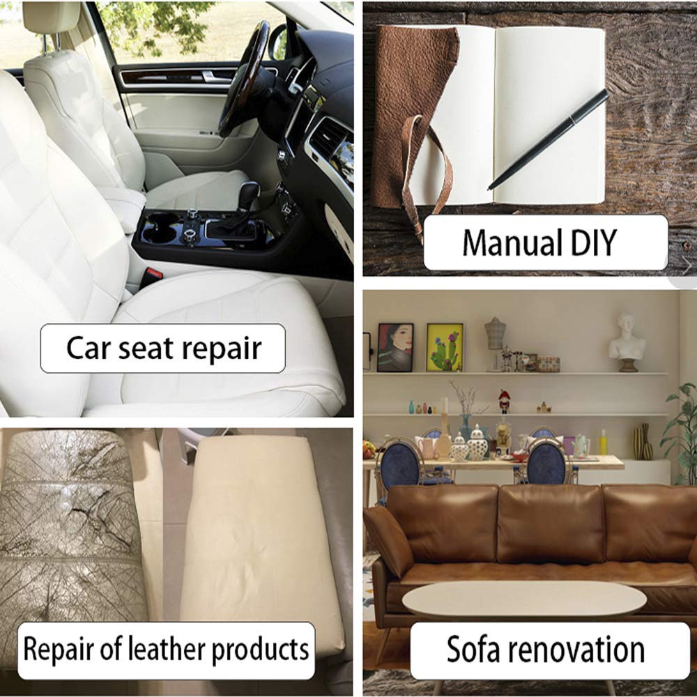 Cindy’s Tape Cinta de cuero adhesiva impermeable para reparaciones de 3 x 60pulgadas para sofás, asientos de automóvil, bolsas, muebles, asiento del