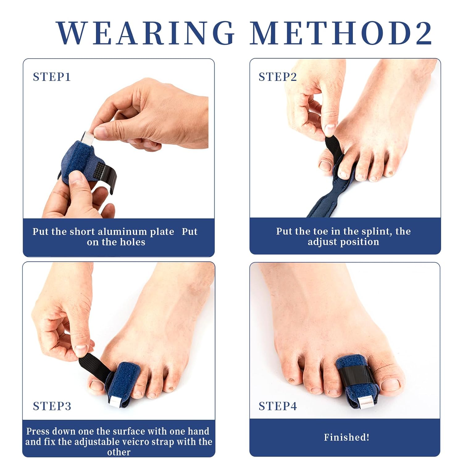 4 piezas de mejor corrector de juanetes, férulas de dedos para enderezar, corrector de juanete valgo, enderezador de dedos, corrector de pies,
