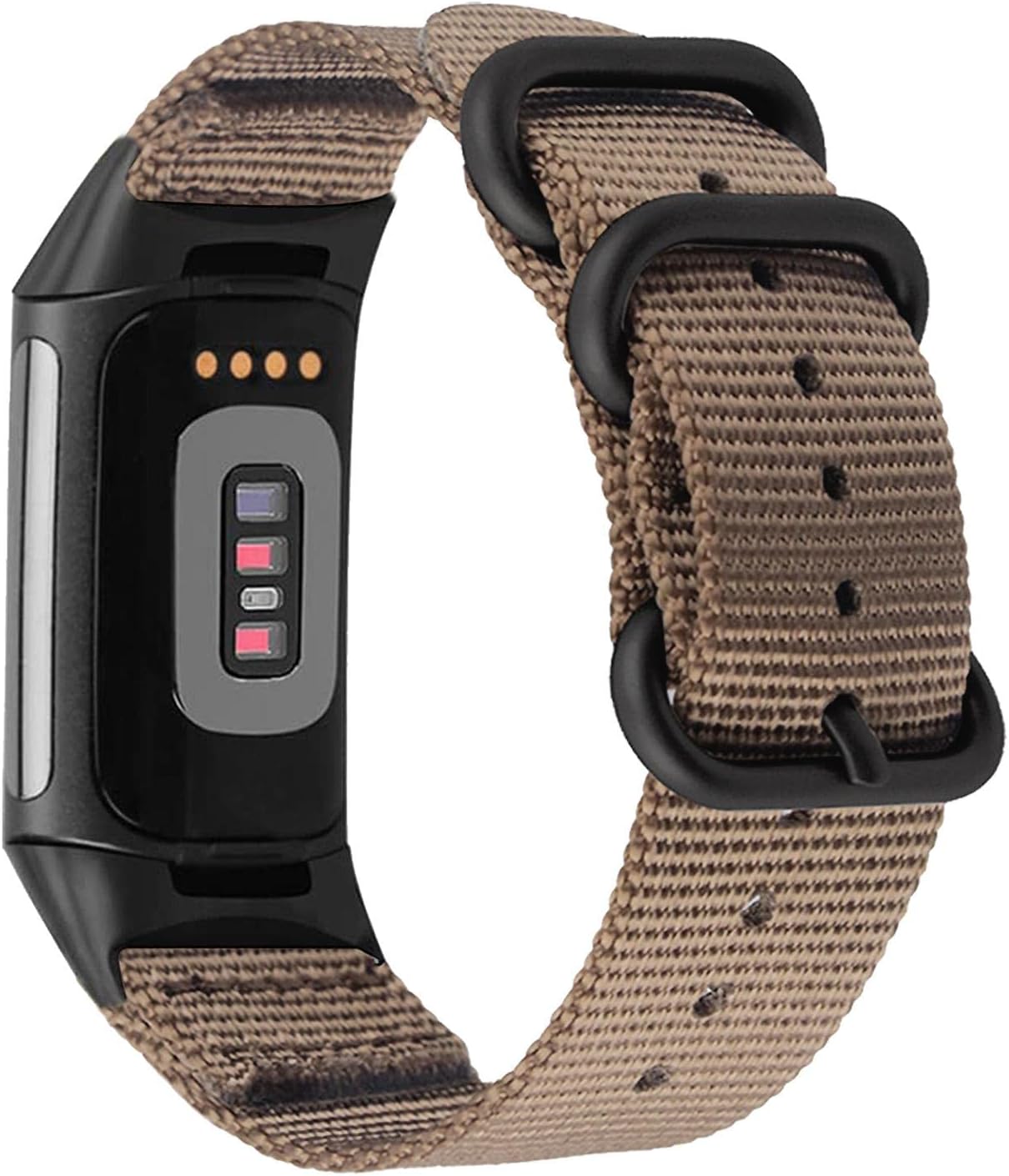Abanen Bandas de nailon para Fitbit Charge 6  Charge 5, correa de nailon tejido de secado rápido con cierre de anillo de acero inoxidable ajustable