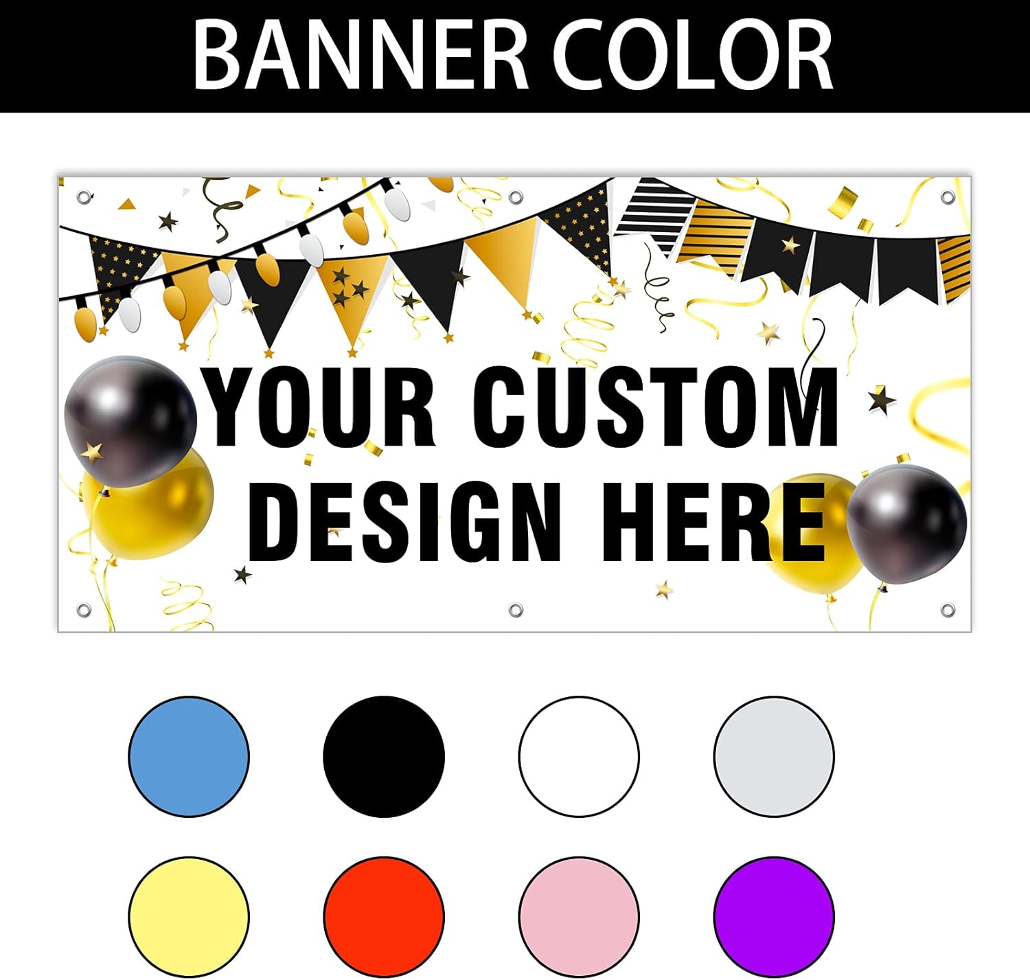 Pancartas y letreros personalizados personalizados de graduación y cumpleaños con texto fotográfico, para decoraciones de fiestas, negocios, rojo y