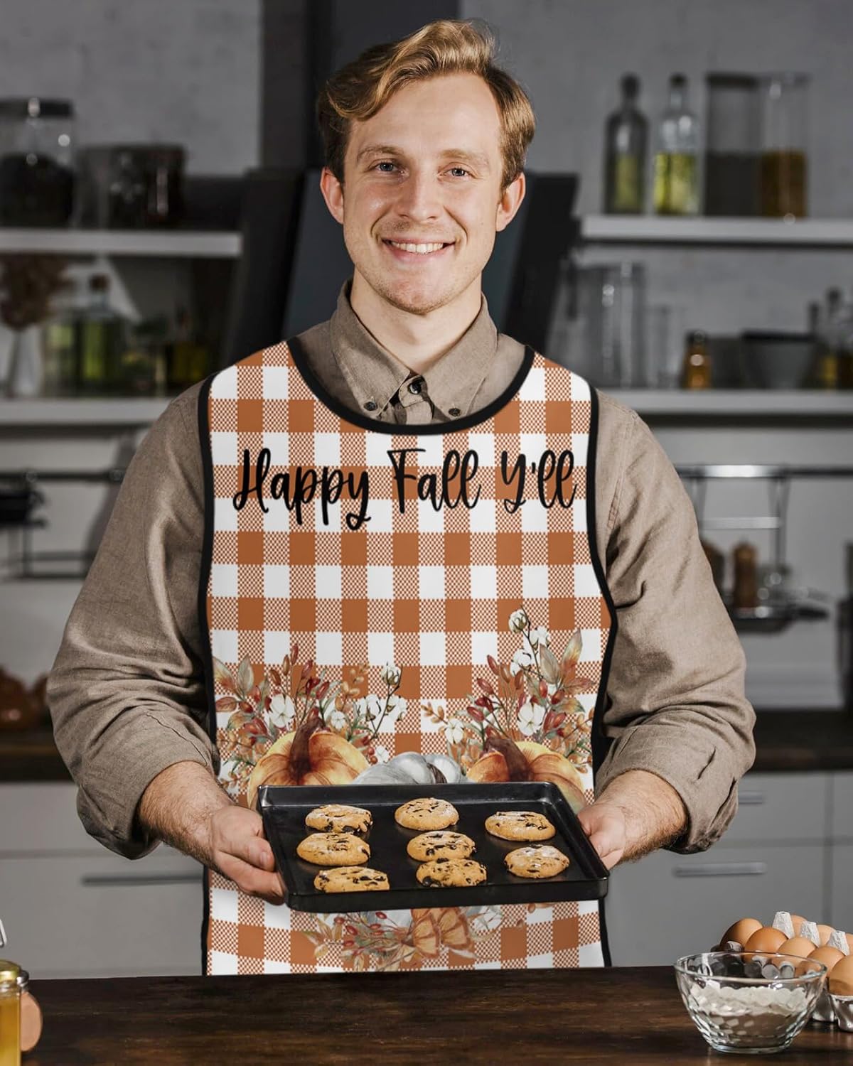 Universal Cobbler Apron with 2 Pockets Unisex Waterproof Chef Aprons Adjustable Washable Bib Apron