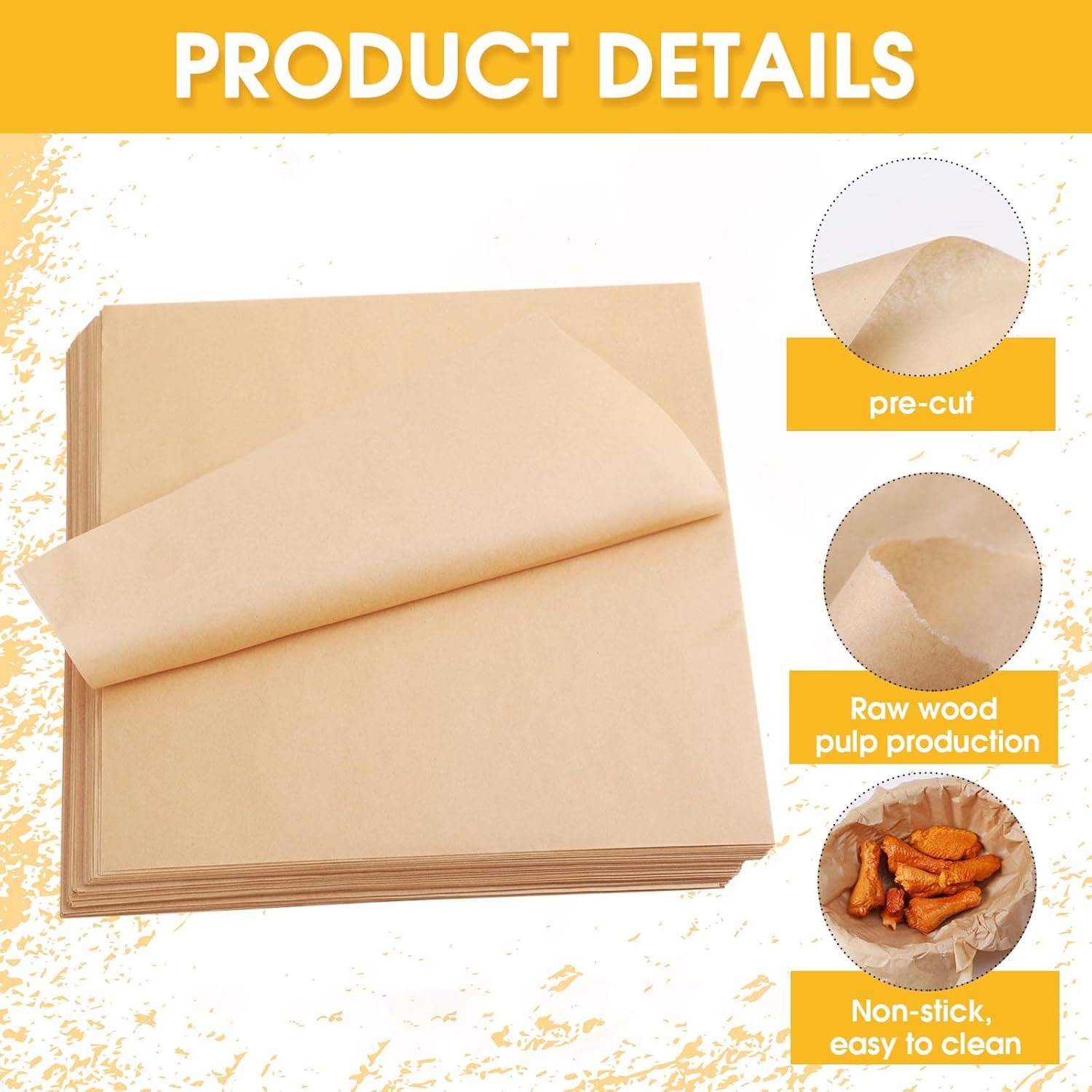 Paquete de 500 hojas de papel de delicatessen resistentes a la grasa, forros a prueba de grasa, bandejas de papel de 12 x 12 pulgadas, bandejas de