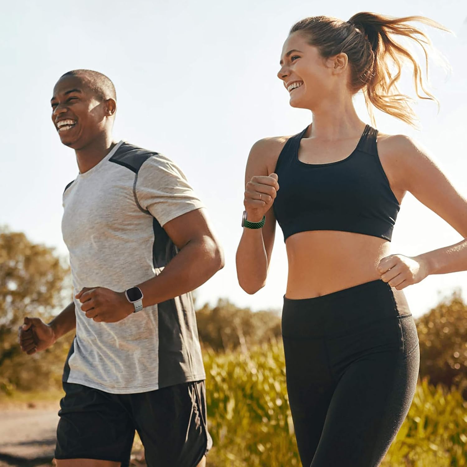 Getino Correa deportiva compatible con Fitbit Versa 4Versa 3 y Fitbit SenseSense 2 correas para mujeres y hombres, correa impermeable de repuesto