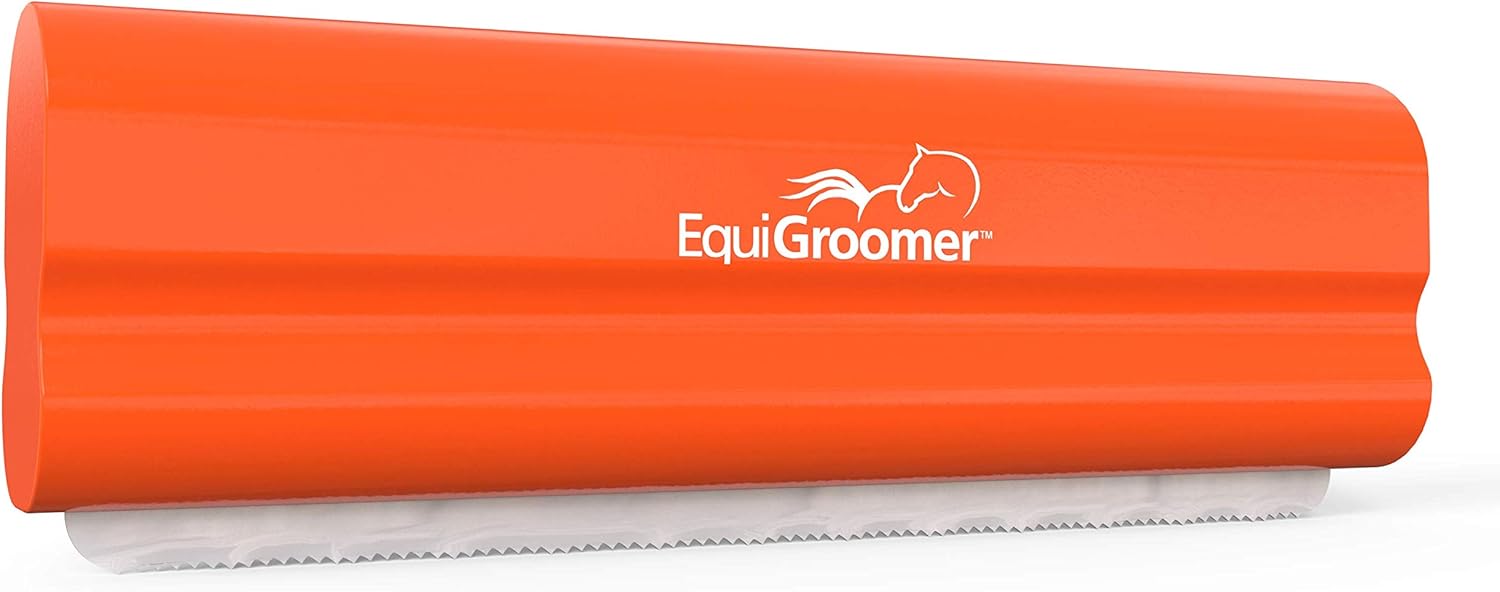Cepillo de aseo para los caballos, perros, gatos y otras mascotas de EquiGroomer, 5″, Anaranjado