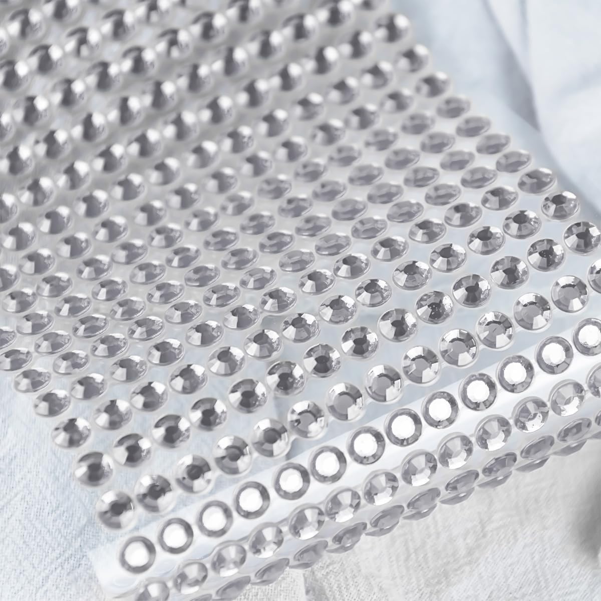 3090 piezas de 4 hojas de calcomanías de diamantes de imitación autoadhesivas de 0.157 pulgadas, gemas de diamantes de imitación para rostro, ojos,
