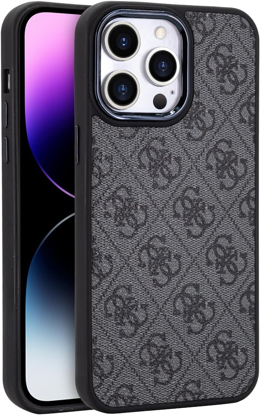 Funda de cuero para iPhone 14 Pro Max, con diseño clásico retro a cuadros, protección contra caídas a prueba de golpes, soporte de teléfono a la
