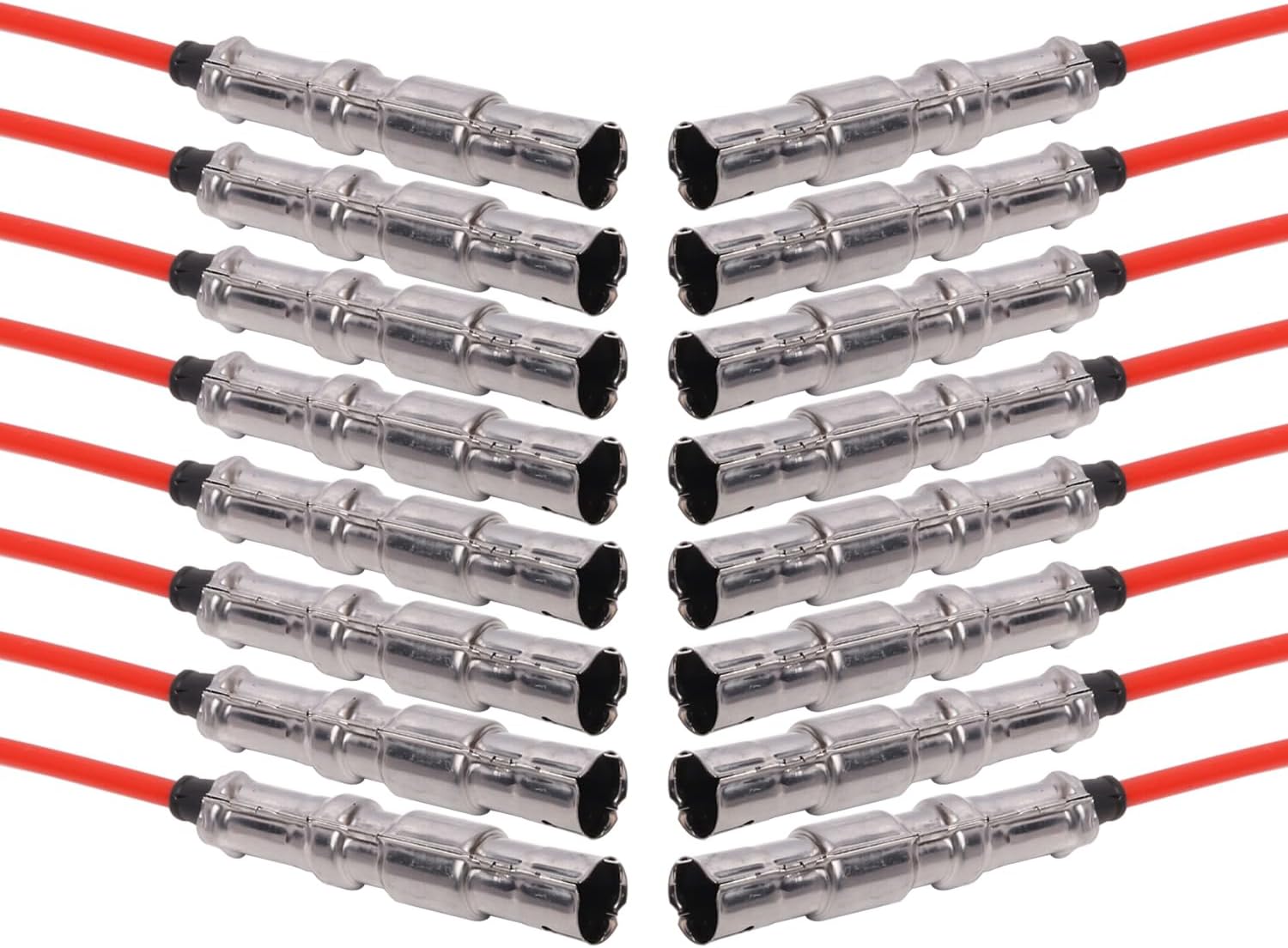 ENA Juego de 8 bobinas de encendido con 16 bujías de iridio y juego de cables rojos compatibles con Mercedes-Benz C43 CL500 CLK430 CLK500 E430 E500