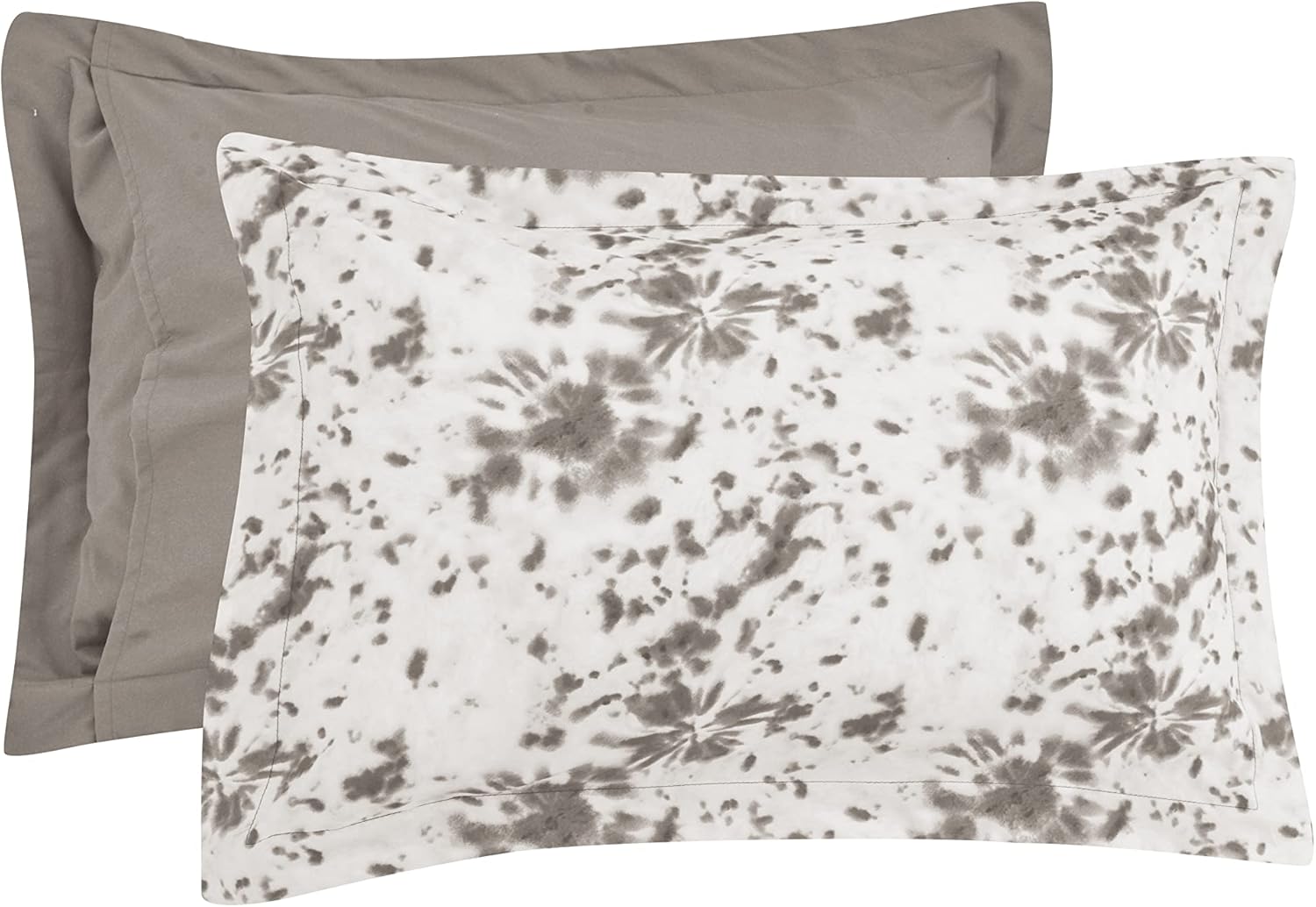 Elegant Comfort Juego de edredón reversible de 10 piezas, estampado de teñido anudado, almohada decorativa y sábana bajera con bolsillos
