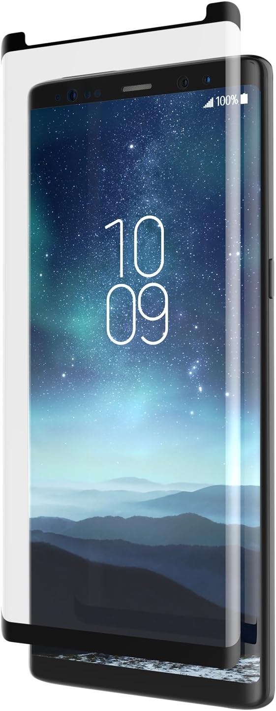 ZAGG Curva de vidrio curvada protección contra impactos y arañazos para Samsung Galaxy Note 8