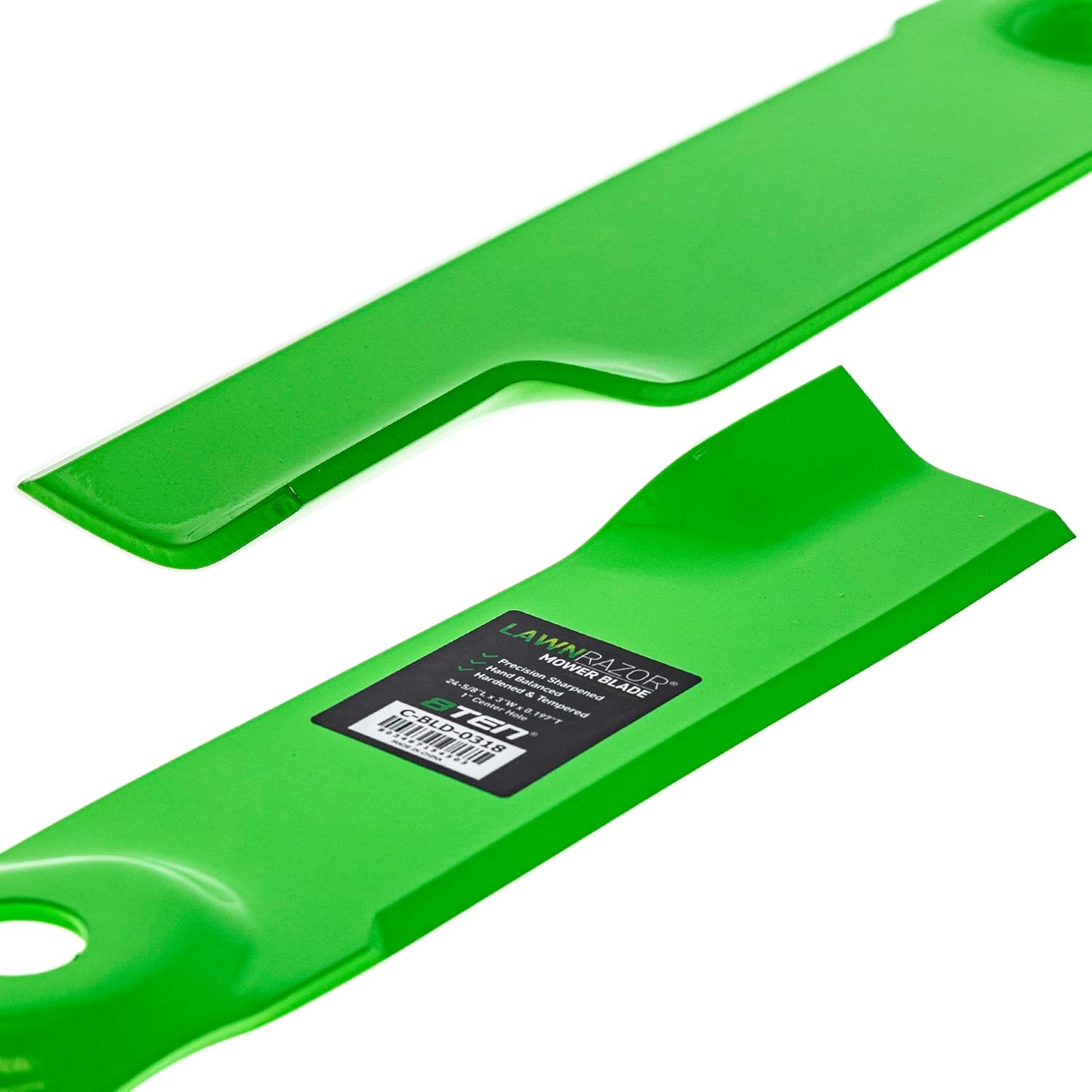 8TEN LawnRazor – Juego de cuchillas para Exmark Lazer Z AC XS S DS Series 72 pulgadas cubierta 103-9627 (elevación alta), paquete de 3