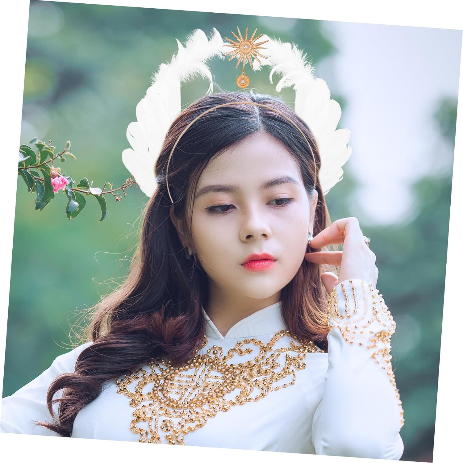 Abaodam 2 diademas de Nuestra Señora, accesorios para la cabeza de boda, accesorios para mujer, tocado de Halloween para mujer, tocado de Navidad,