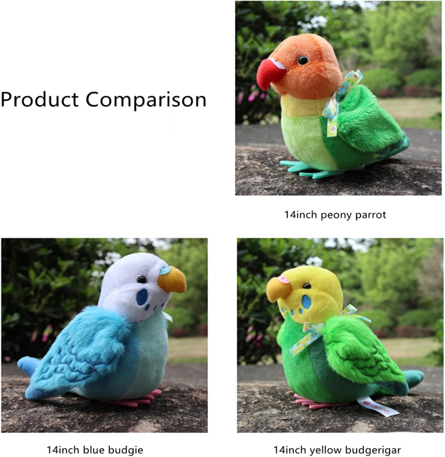Tiny Heart Xuanfeng Dudan – Juguete de peluche de loro de simulación de 5.51 pulgadas, juguete de peluche para regalos de cumpleaños de niños,