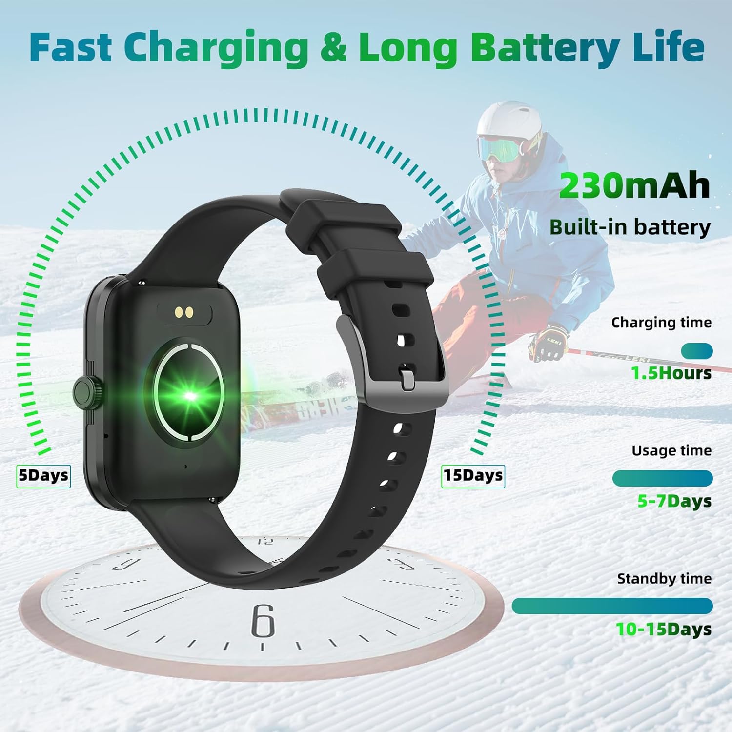 1.81″Smart Watch for Men Women with Bluetooth Call, Smartwatch for Android iOS Phone with Blood Oxygen Heart Rate Sleep Monitor, Fitness Tracker