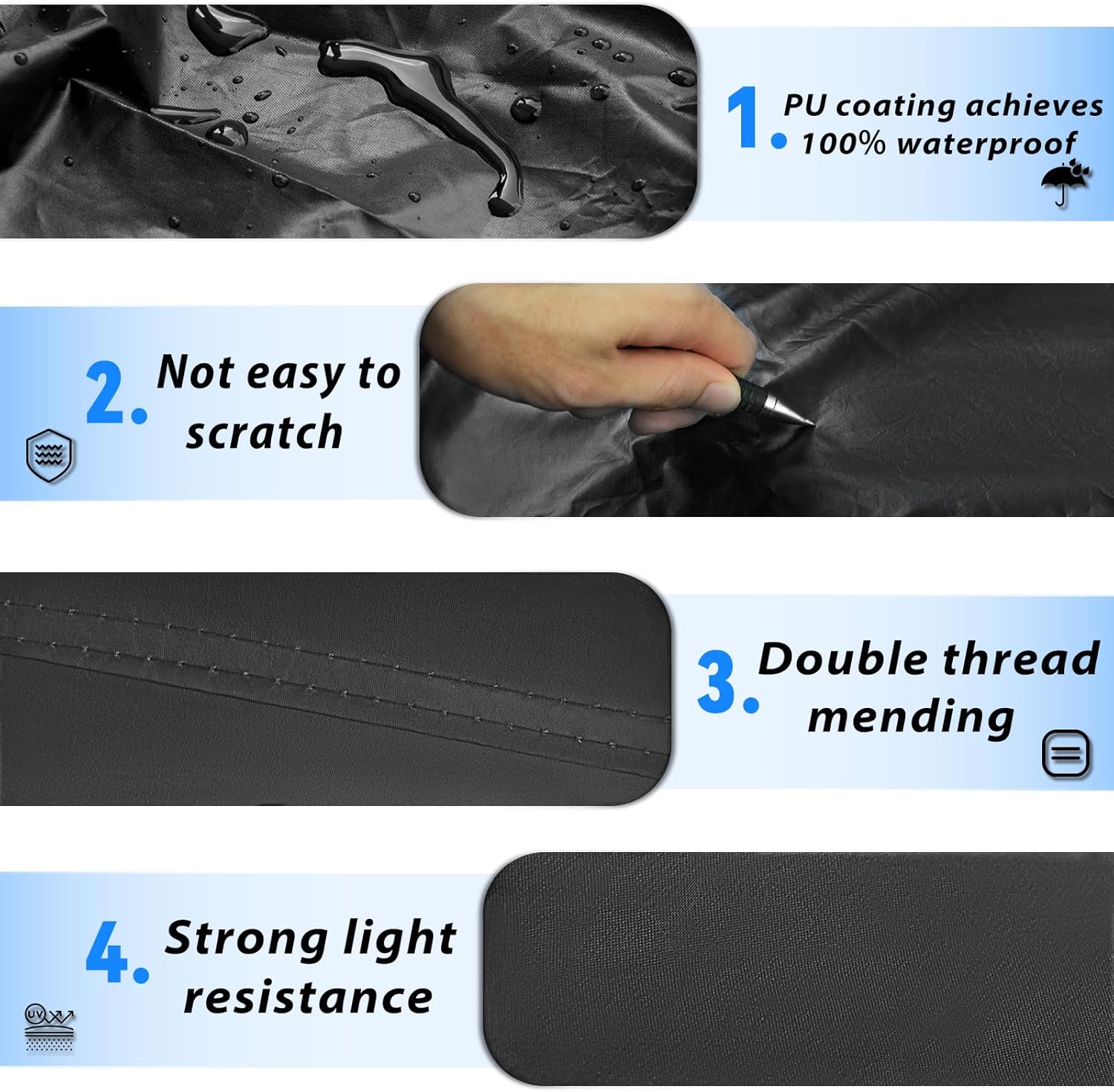 Funda impermeable para automóvil para Jeep Grand Cherokee, ultra ligera, fácil de instalar, protección para todo tipo de clima, con puerta con