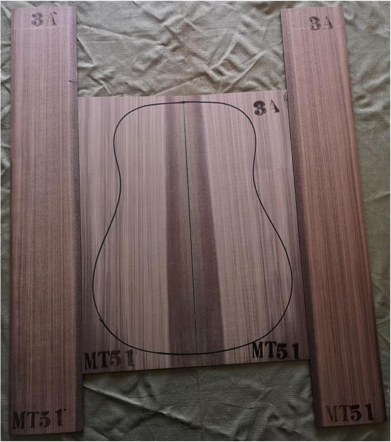 Cuerpo de guitarra sin terminar, 1 juego de guitarra trasera y lateral, kit de guitarra de 41 pulgadas, material de fabricación de guitarra (color