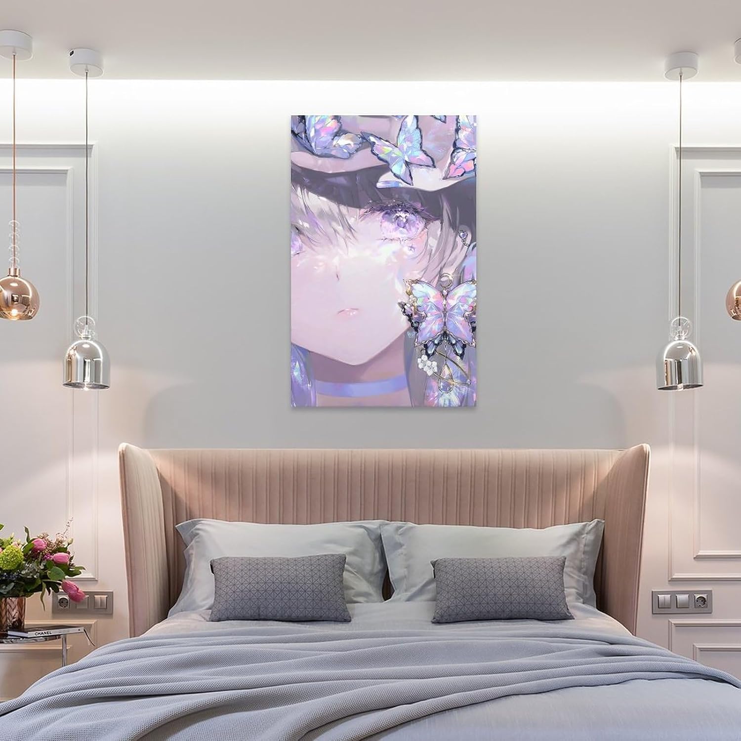 Póster de anime japonés Beauty Girl (5) Póster artístico de pared con desplazamiento en lienzo, pintura, imagen, decoración de sala de estar,