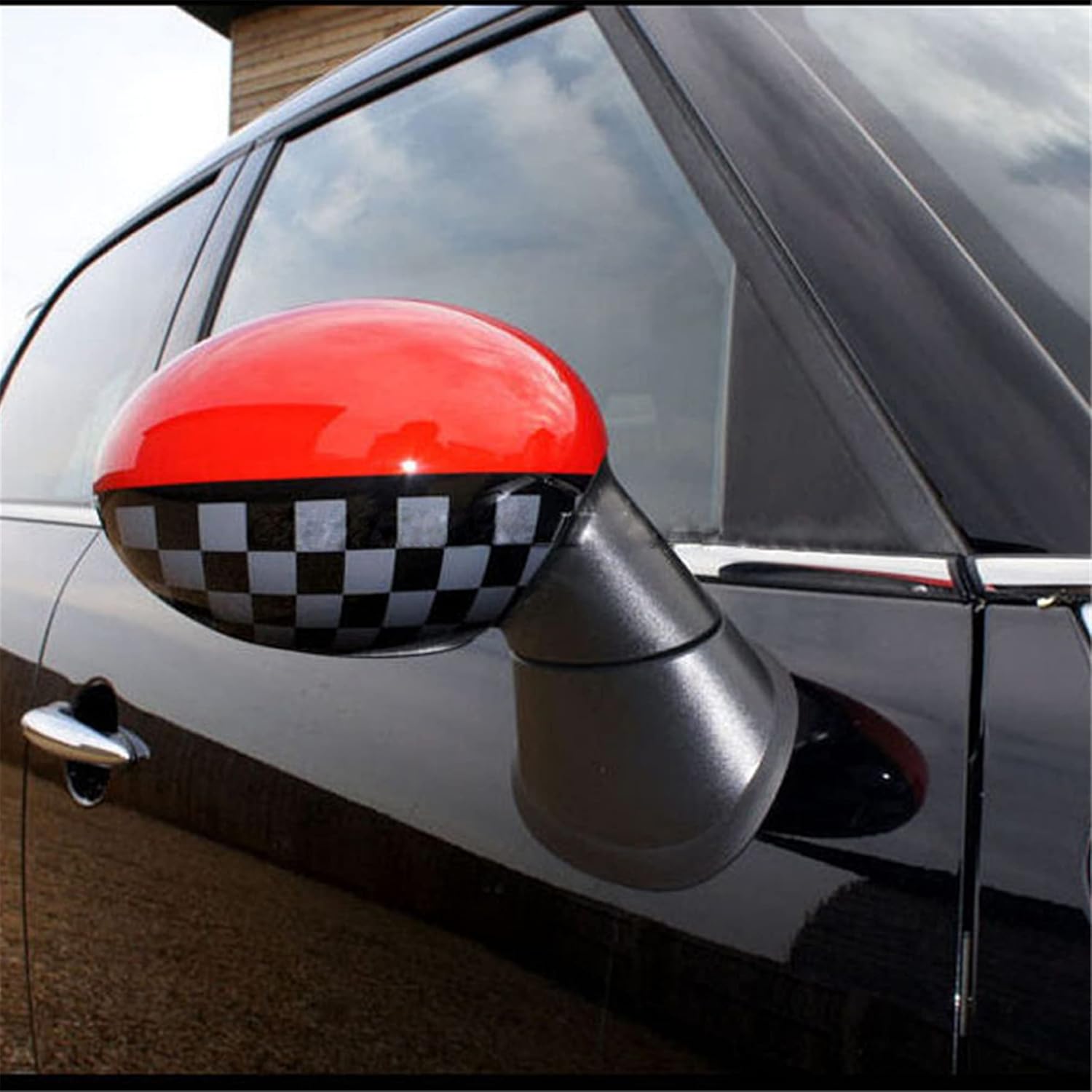 Funda de ABS para espejo retrovisor lateral compatible con Mini Cooper (Serie R con espejo plegable automático 2006-2014, JCW)