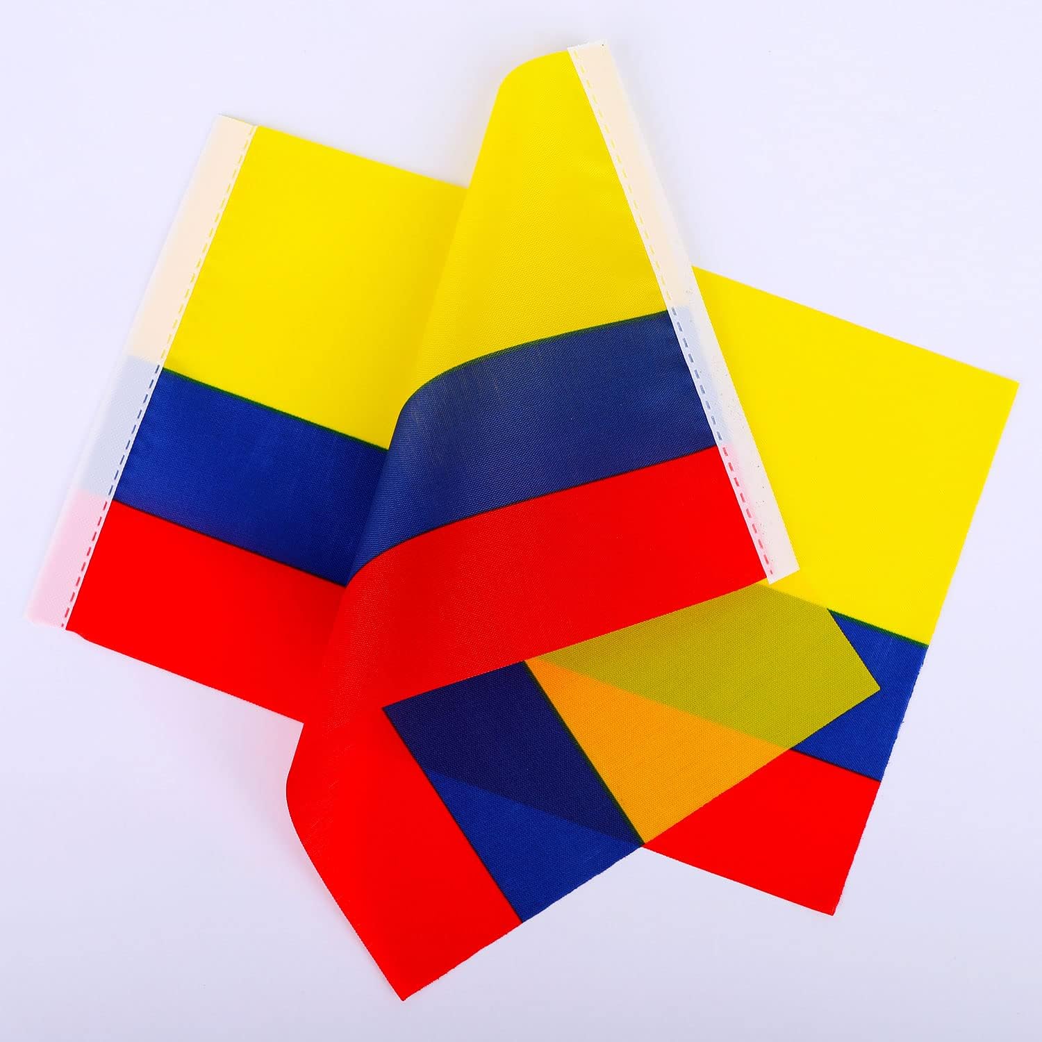 Columbia – Bandera colombiana de Columbia, bandera de mesa pequeña de Columbia para oficina, con base de soporte, decoración de festivales