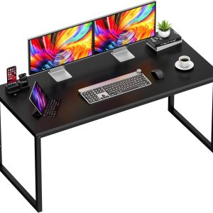 SUPER DEAL Escritorio para computadora de 55 pulgadas, moderno y resistente, escritorio de oficina para computadora portátil, mesa de escritura SUPER DEAL Escritorio para computadora de 55 pulgadas, moderno y resistente, escritorio de oficina para computadora portátil, mesa de escritura