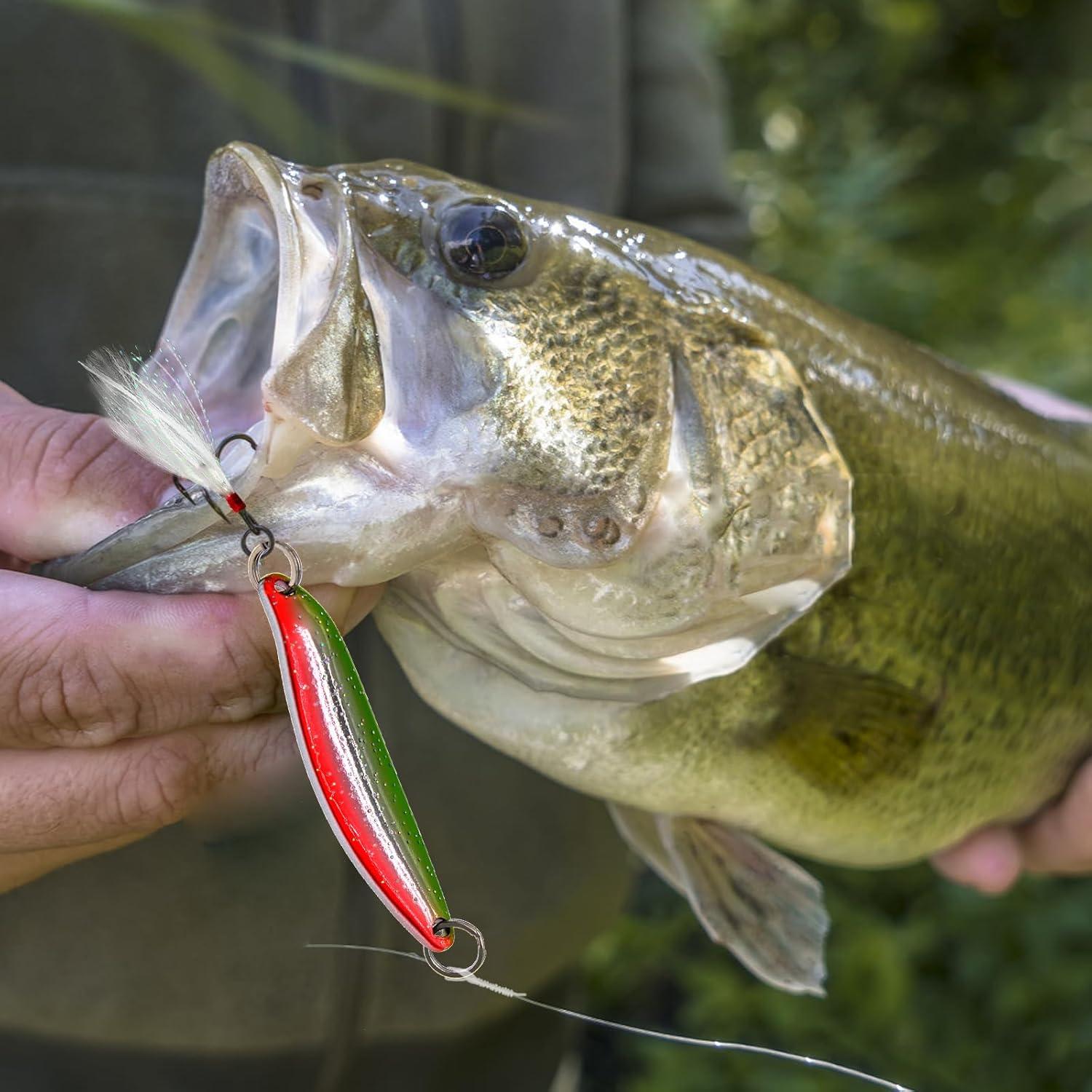 Señuelo de cucharas de pesca, señuelos de trucha, señuelos de lubina, señuelos giratorios, cucharas de pesca, señuelos de pesca duros, anzuelos