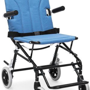 Silla de ruedas ligera para adultos, asiento plegable de transporte de 18 pulgadas, silla de ruedas plegable con reposapiés elevable para viajes de Silla de ruedas ligera para adultos, asiento plegable de transporte de 18 pulgadas, silla de ruedas plegable con reposapiés elevable para viajes de
