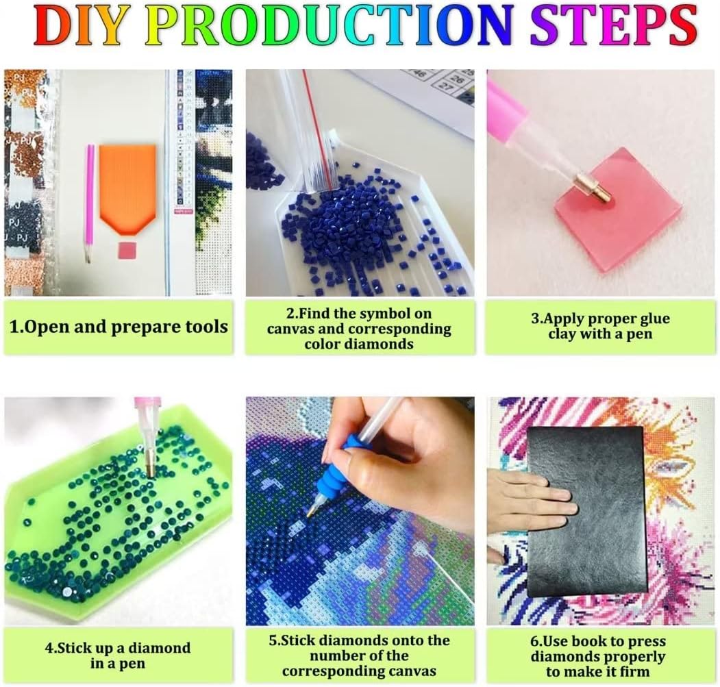 RMSGOZO Kits de pintura de diamantes de plantas emisoras de luz 5D, kit de arte de cristal redondo con rosas moradas sexy para adultos y niños, para