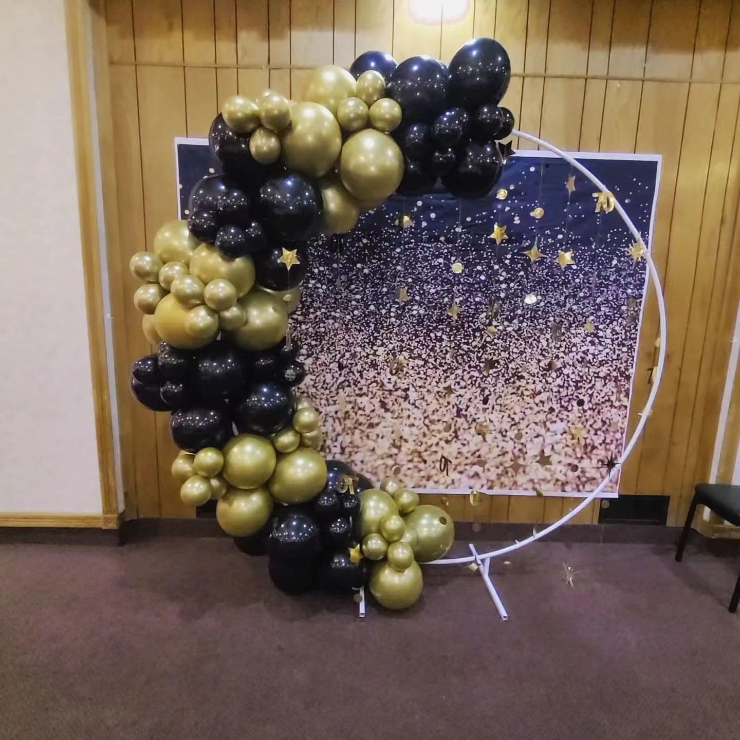 Kit de arco de guirnalda de globos negros y dorados, 158 piezas de globos de látex de 18, 10, 5 pulgadas, para baby shower, cumpleaños, boda,