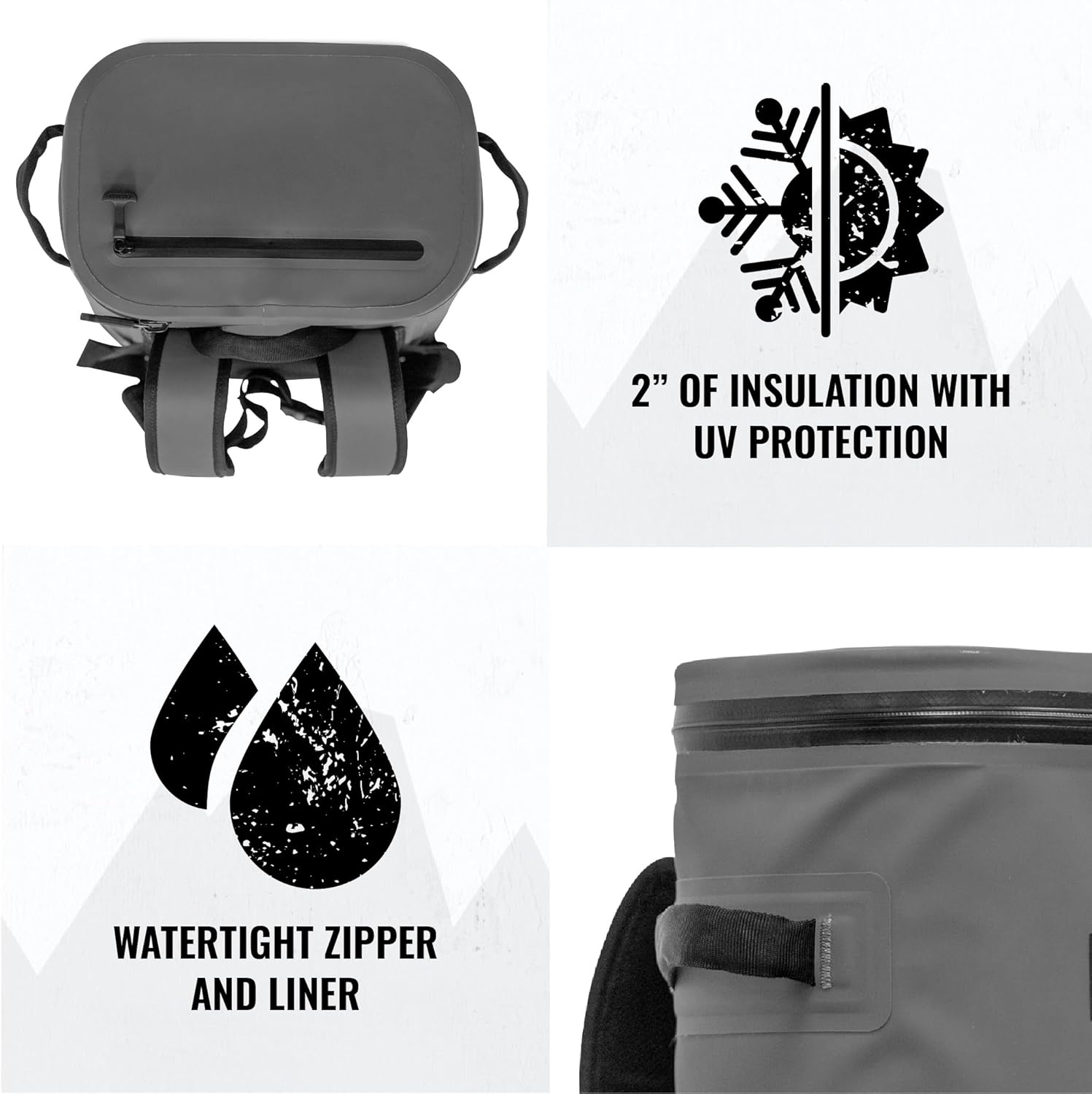 Cordova Outdoors Mochila Backcountry Class con enfriador suave, bolsa térmica aislada, con aislamiento de espuma, duradera, protección UV