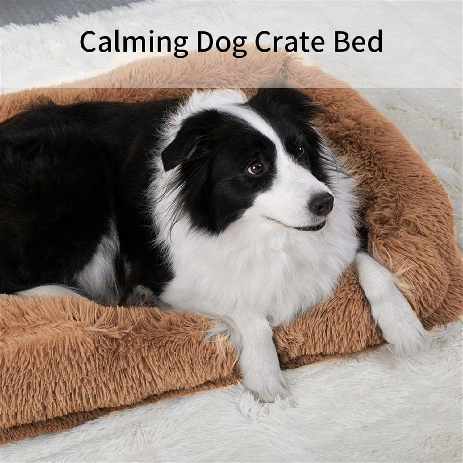 Camas para perros grandes, cama grande de felpa esponjosa para perro, cama de gato, almohadilla lavable para jaula para perros, cama para mascotas