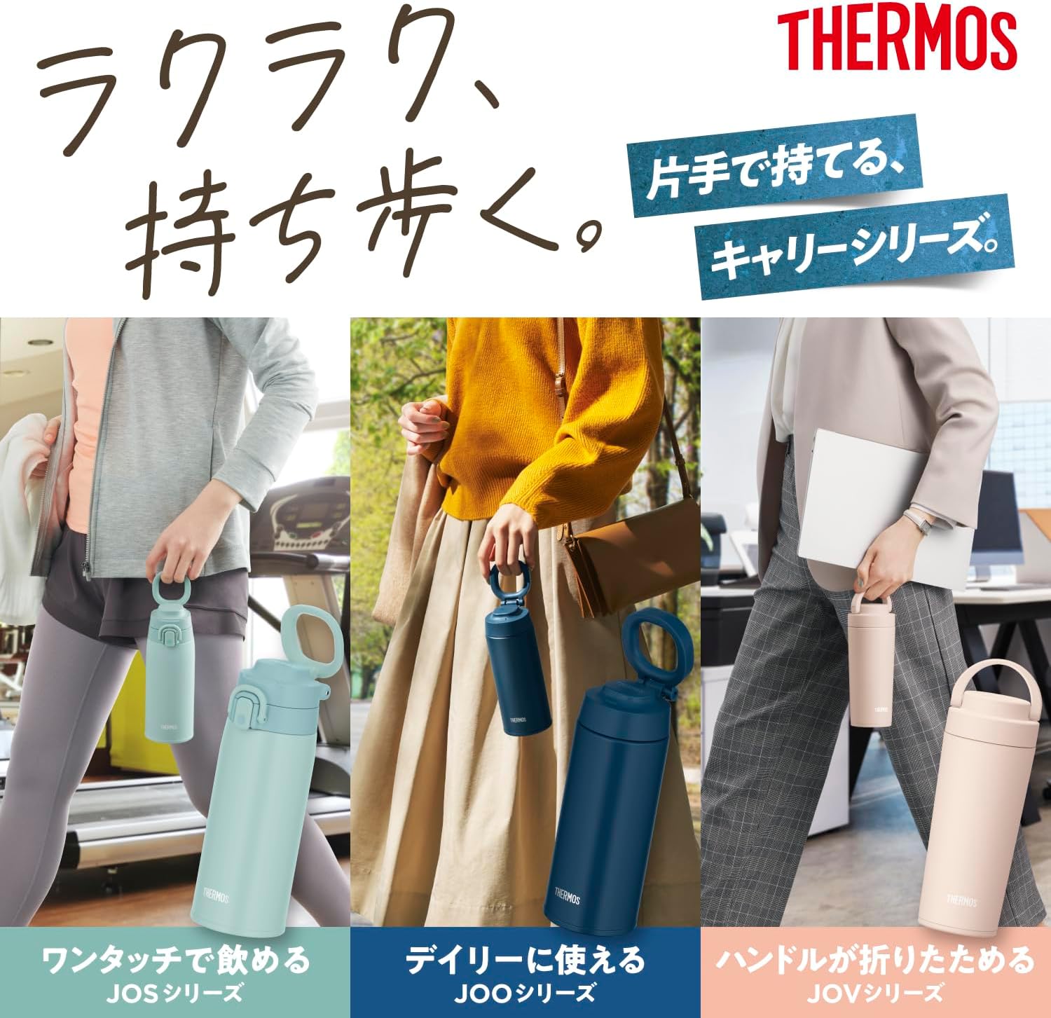 Thermos JOO-500 MG Vacuum Insulated Portable Mug with Carry Loop, 16.9 fl oz (500 ml), Mint Green